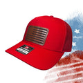 Red Trucker Hat with American Flag